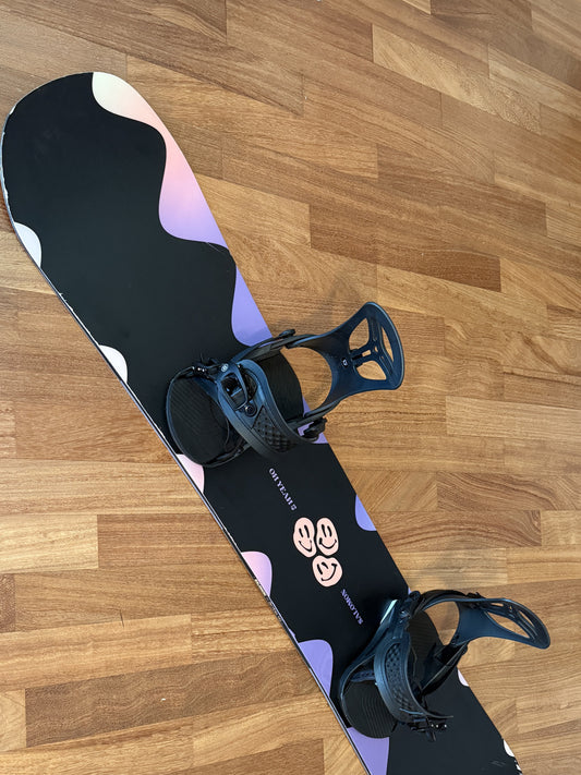 Snowboard usato Salomon Oh Yeah 143cm + attacchi Union