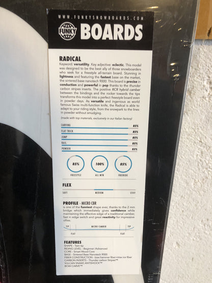 Tavola snow FUNKY Radical - Taglia 157 nuovo