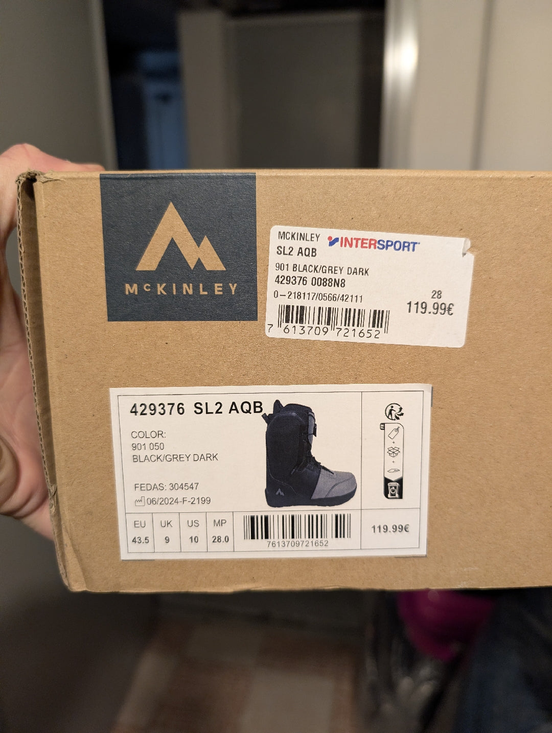 Scarponi snowboard McKinley SL2 AQB tg. 43.5 usati