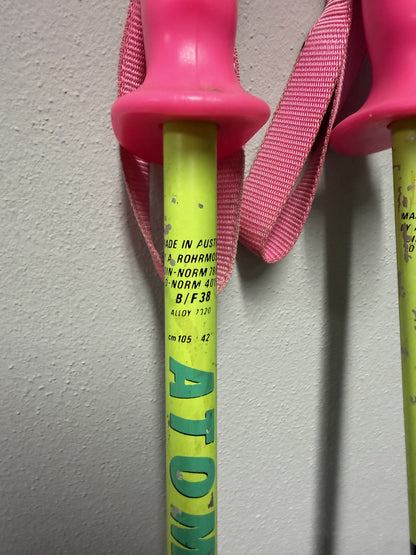 Bastoncini racchette sci Atomic junior 105 cm usati