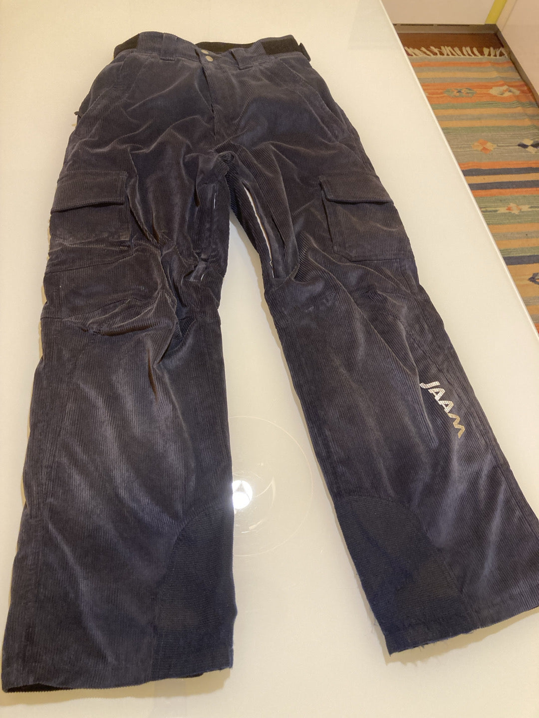 pantalone sci jaam taglia L cargo velluto blu USATO