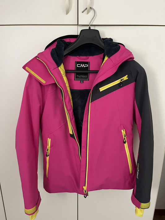 Giacca da sci fucsia/gialla e grigia CMP Donna tg XXS