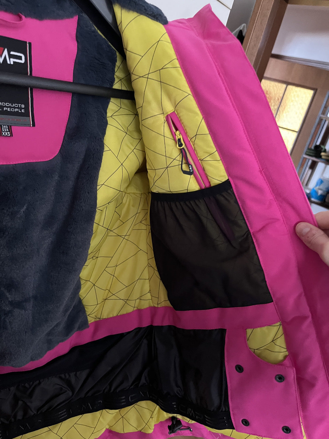 Giacca da sci fucsia/gialla e grigia CMP Donna tg XXS