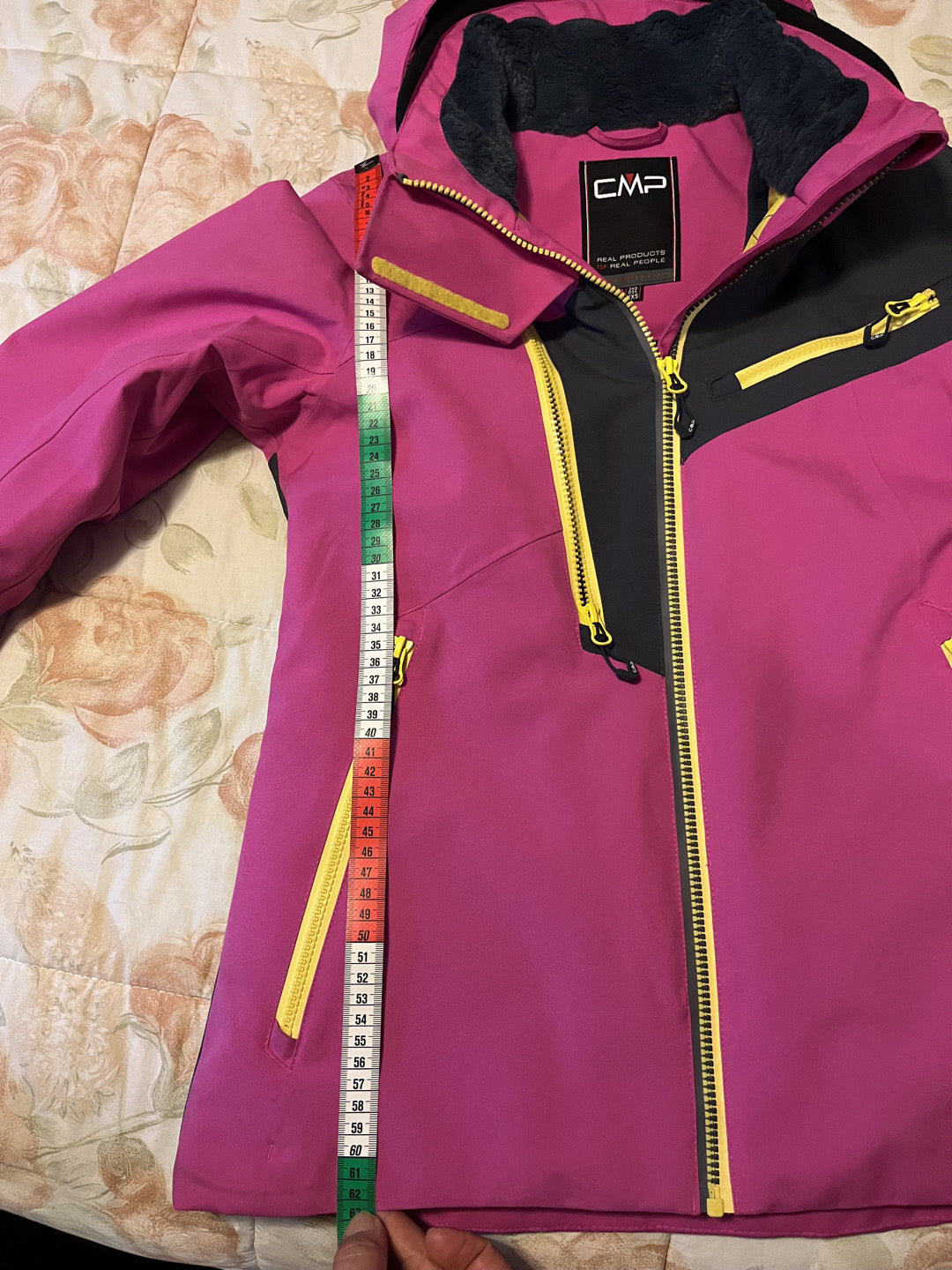 Giacca da sci fucsia/gialla e grigia CMP Donna tg XXS
