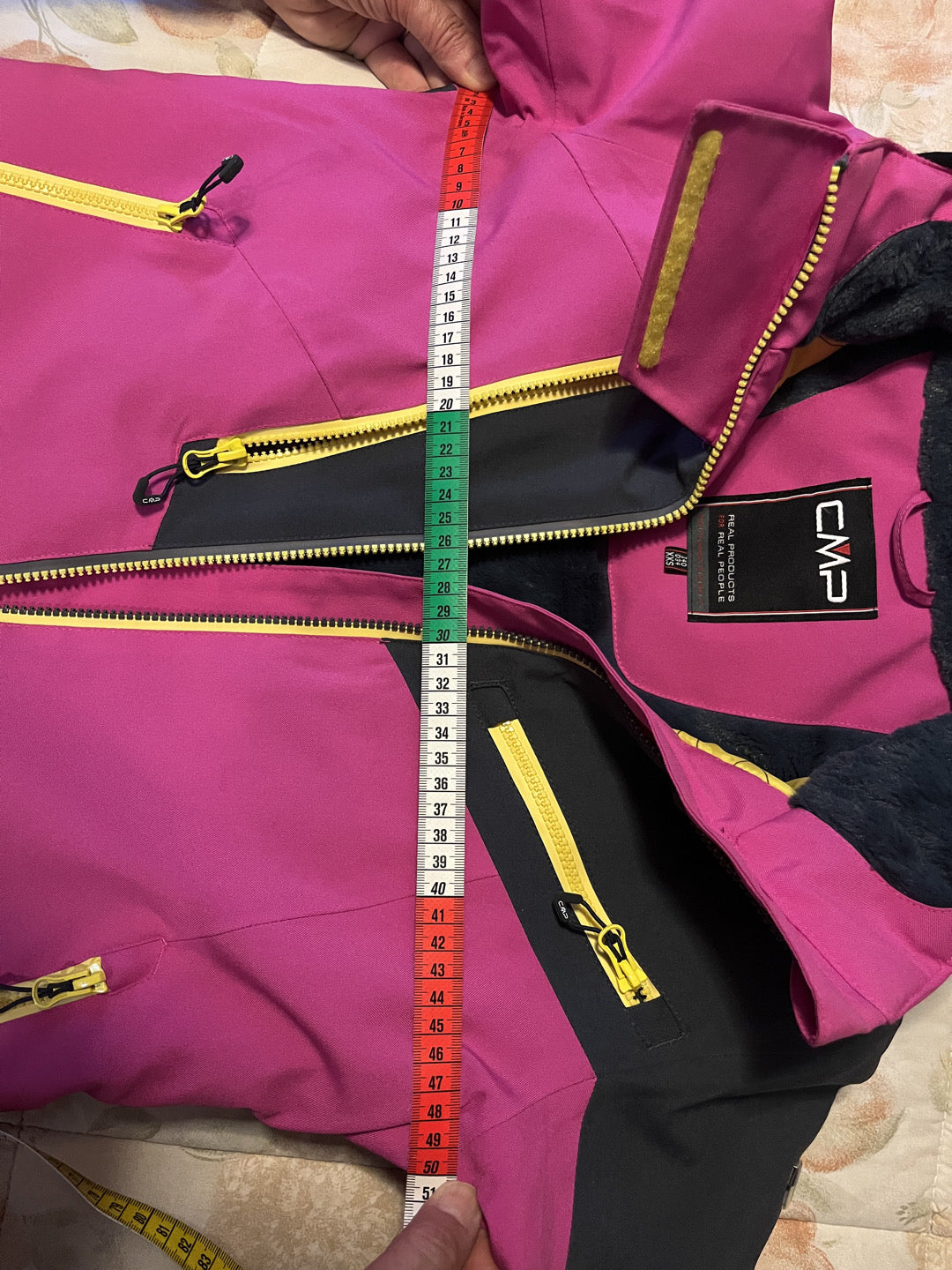 Giacca da sci fucsia/gialla e grigia CMP Donna tg XXS
