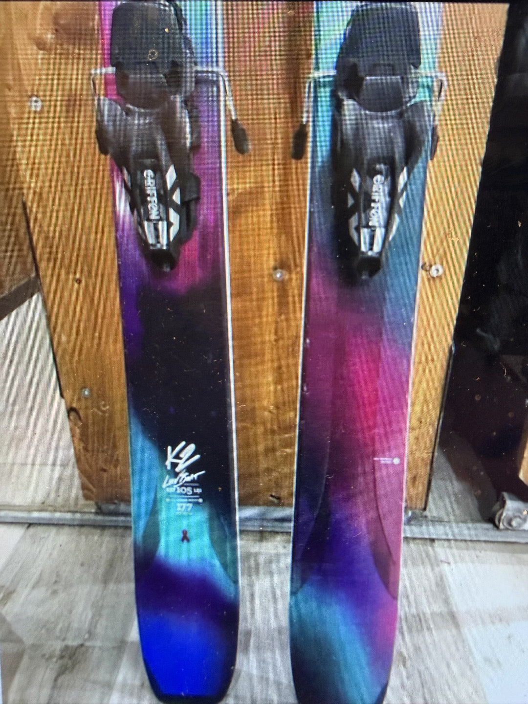 Sci freeride K2 sci Luv Boat 105 177cm + attacco Griffon usati