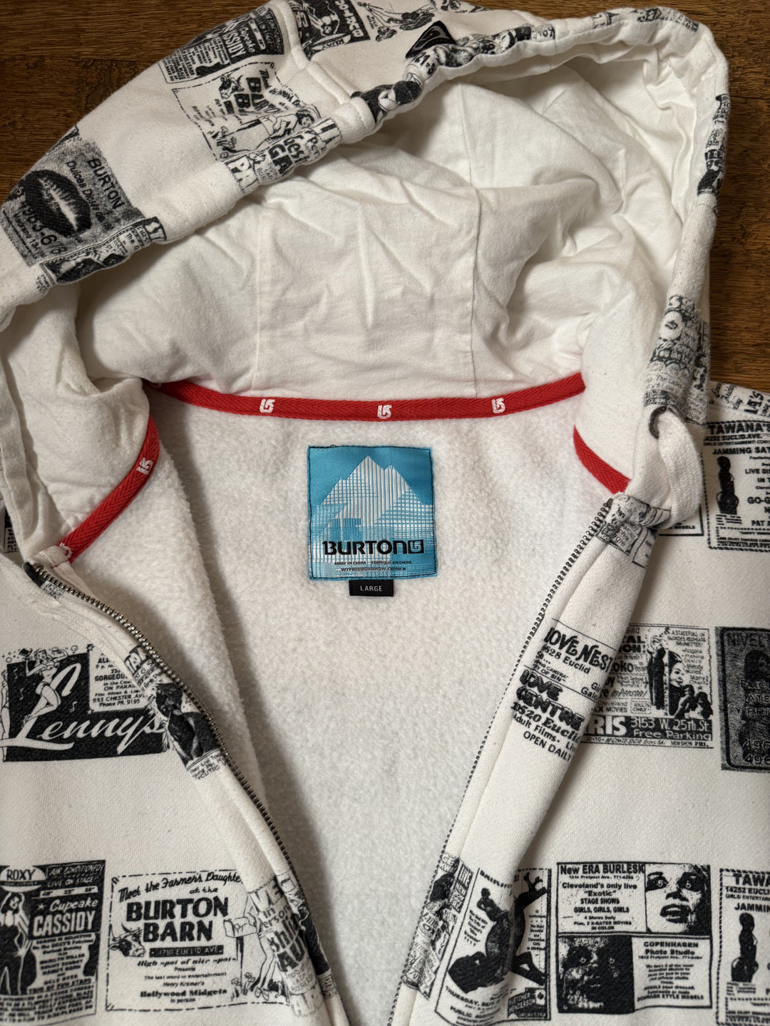 Felpa sci e snowboard Burton con cappuccio tg. L usata