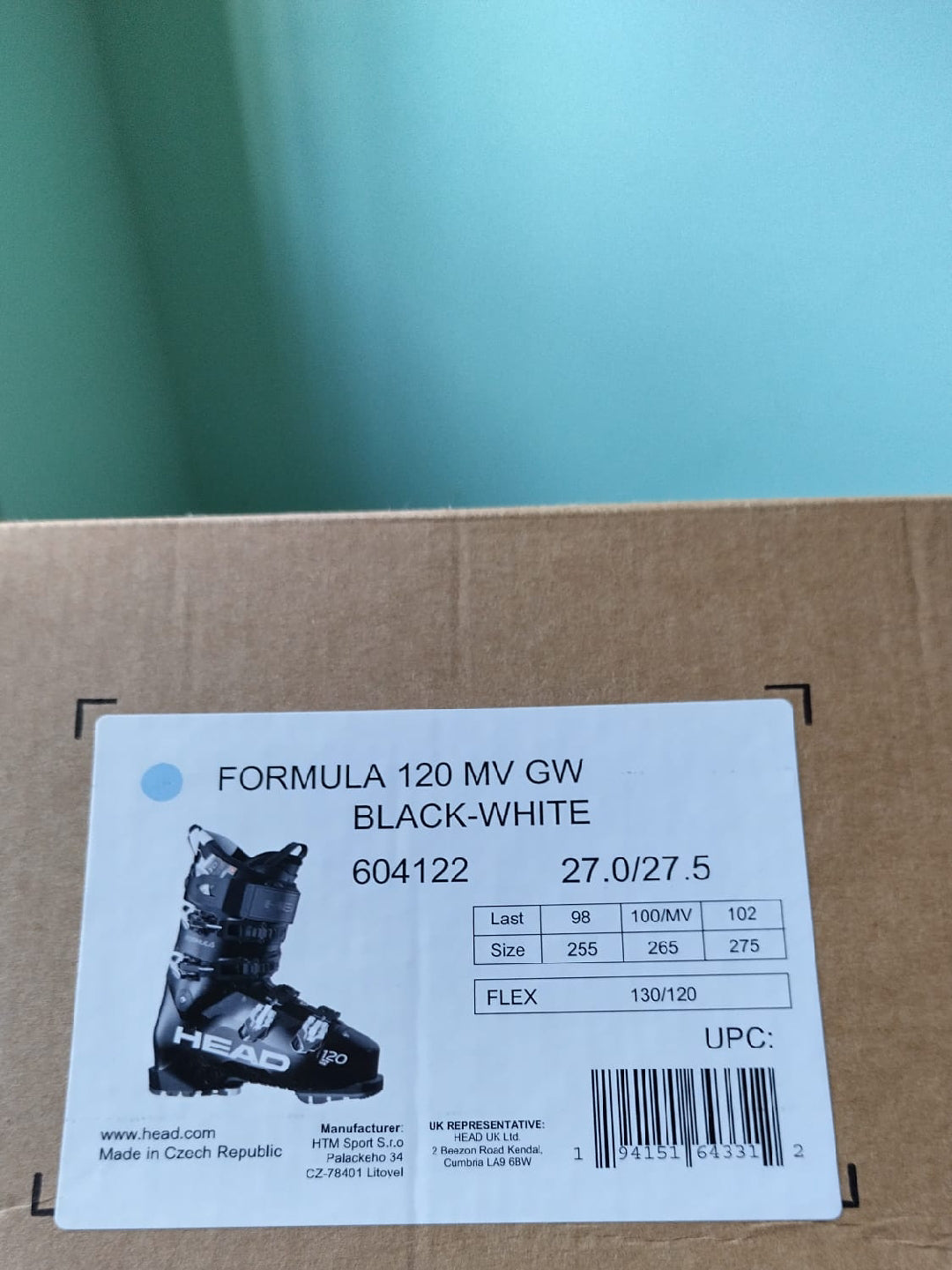 vendo scarponi da sci HEAD Formula 120 MV 27/27.5 usato
