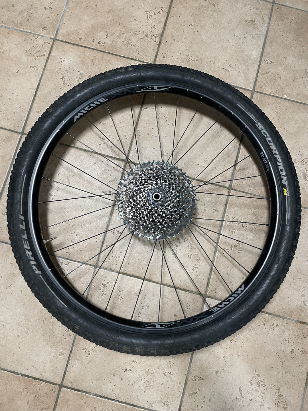 coppia cerchi bici Miche xm45 usati