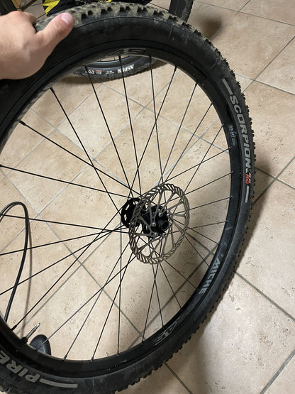 coppia cerchi bici Miche xm45 usati