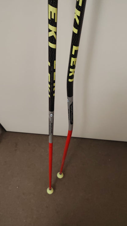 120cm Bastoncini Leki Carbon Worldcup Racing usati