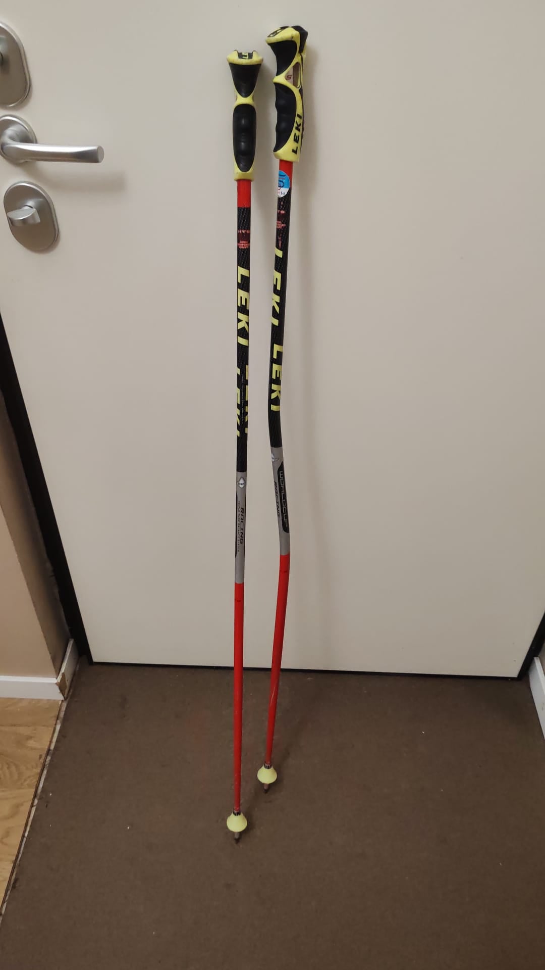 120cm Bastoncini Leki Carbon Worldcup Racing usati