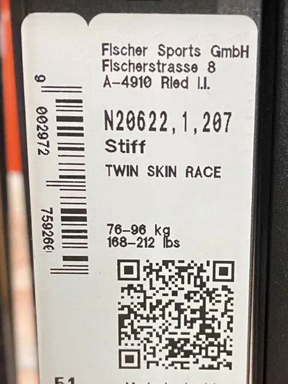 Sci fondo Fischer twin skin 207 con attacchi nuovi