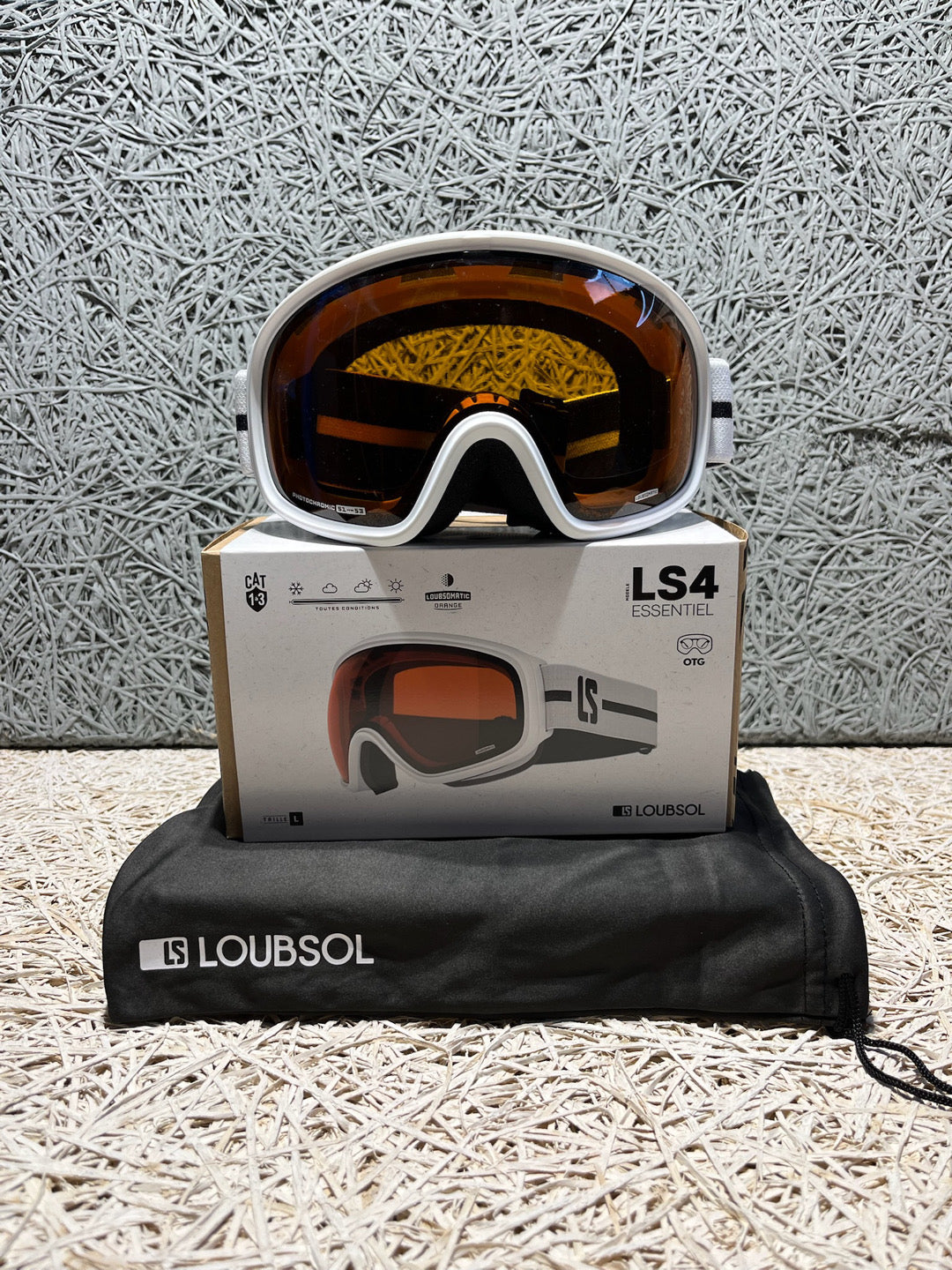 Maschera sci Loubsol LS4 OTG Cat 1-3 bianca nuova