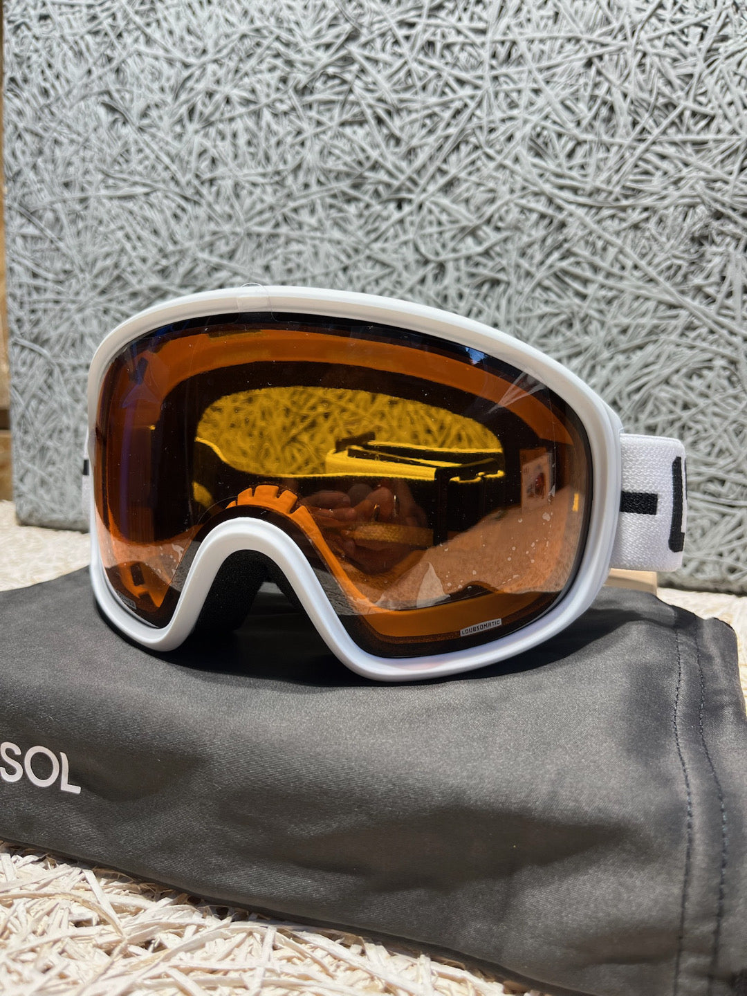 Maschera sci Loubsol LS4 OTG Cat 1-3 bianca nuova