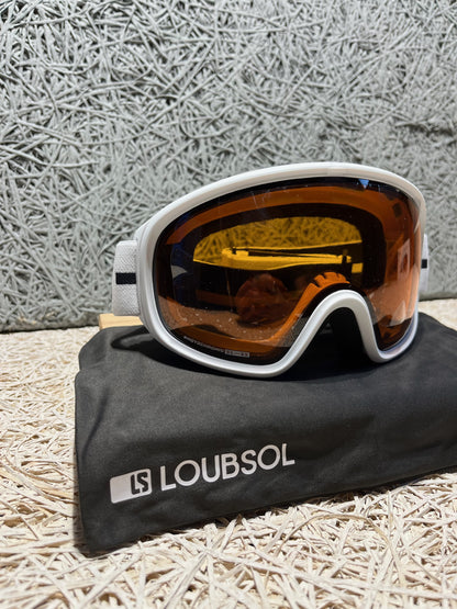 Maschera sci Loubsol LS4 OTG Cat 1-3 bianca nuova