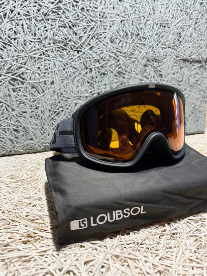 Maschera sci Loubsol LS4 OTG Cat 1-3 nera nuova