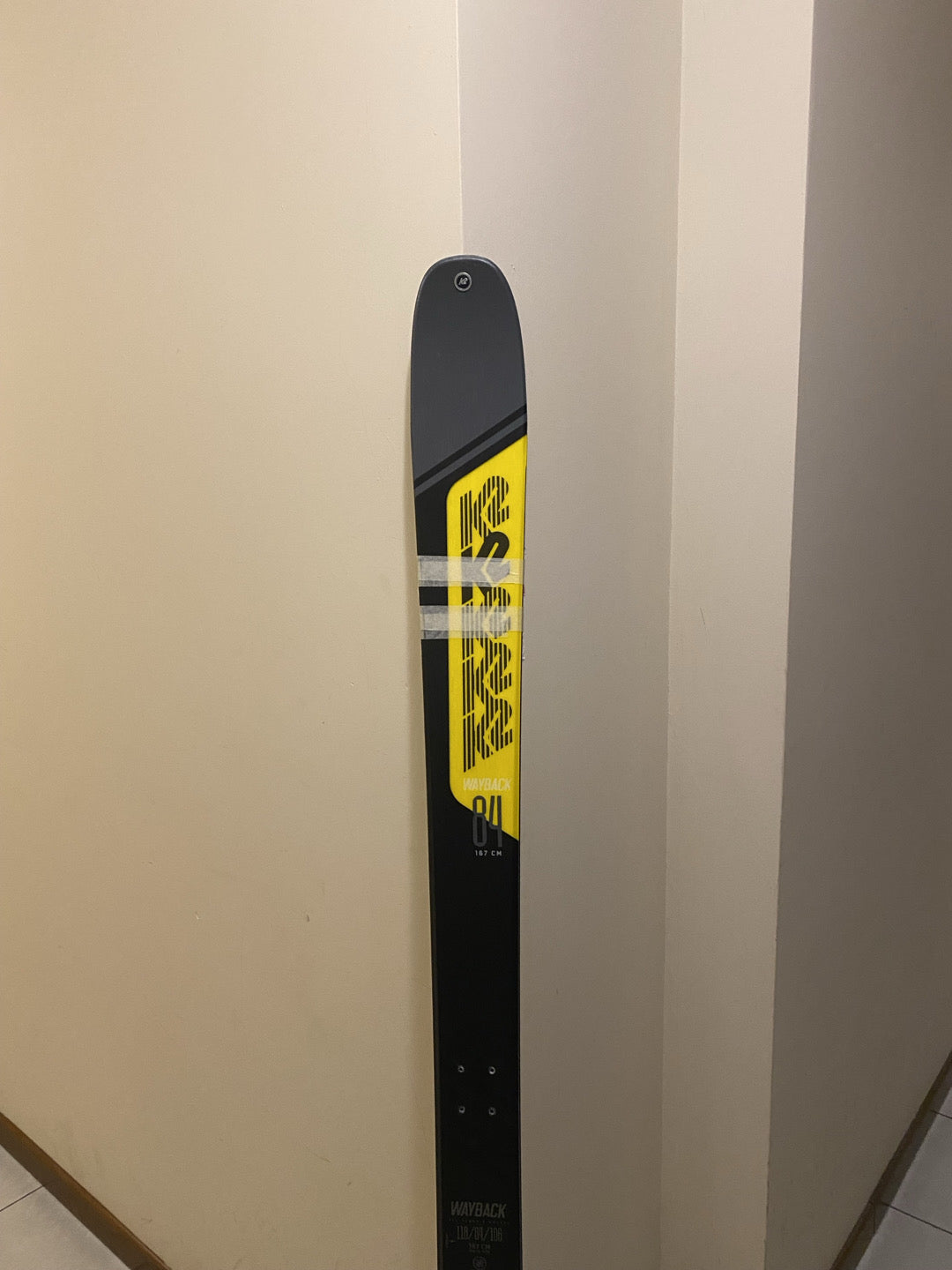 Sci scialpinismo K2 Wayback 84 167cm (forati) usati