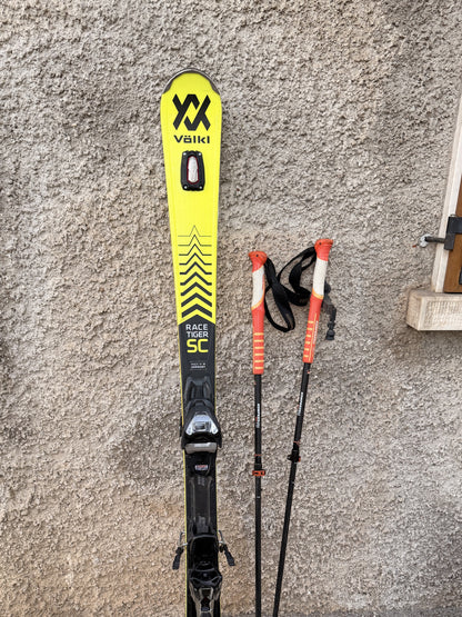 Sci Völkl Racetiger SC 150 cm r10.5 + attacchi marker usati