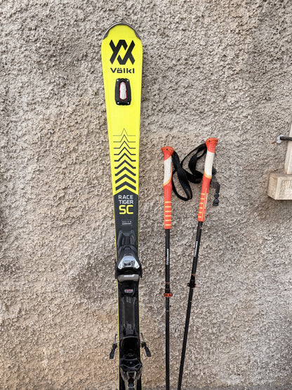 Sci Völkl Racetiger SC 150 cm r10.5 + attacchi marker usati