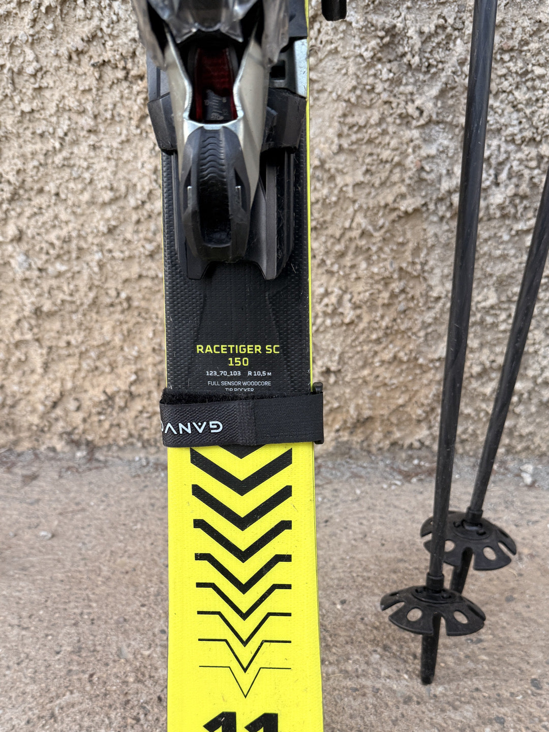Sci Völkl Racetiger SC 150 cm r10.5 + attacchi marker usati