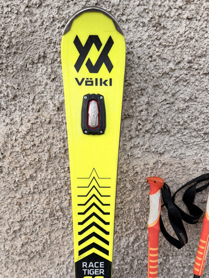Sci Völkl Racetiger SC 150 cm r10.5 + attacchi marker usati