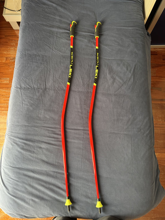 Bastoncini sci Leki World Cup Racing 130cm usati