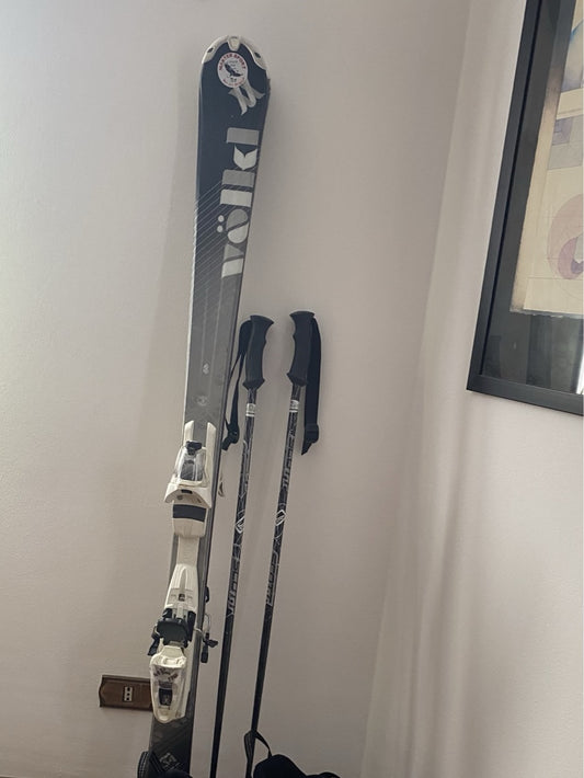 set completo sci da pista 154cm, scarpone 25/25.5