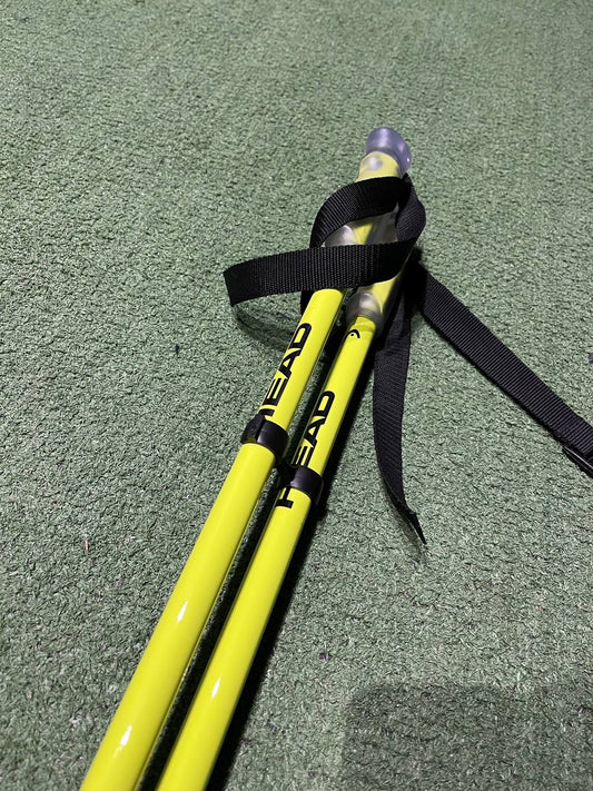 Bastoncini sci discesa Head gialli fluo nuovi 115 cm o 125 cm
