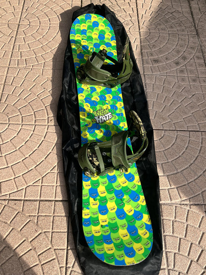 tavola snowboard 150cm Burton con attacchi e borsa USATA
