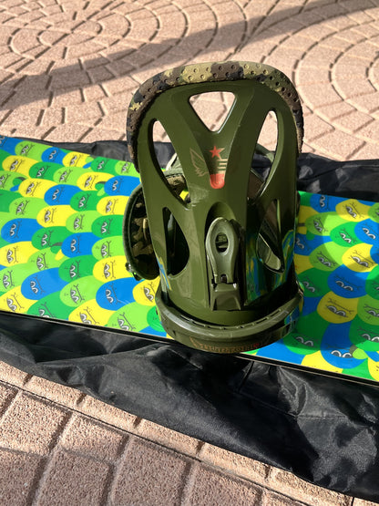 tavola snowboard 150cm Burton con attacchi e borsa USATA