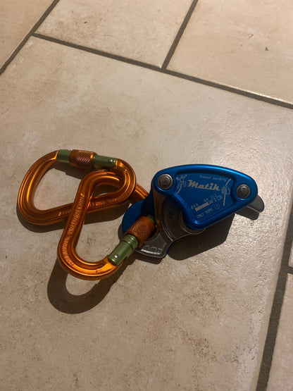 Kit completo arrampicata (NUOVO) + Zaino Ferrino + Corda 70m + Rinvii + Grigri