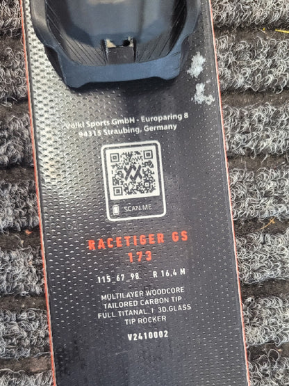 Sci Volkl Racetiger GS 173cm usati anno 2024/25