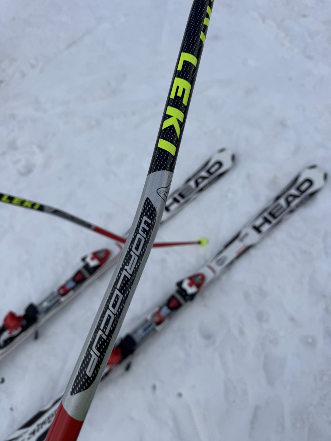 bastoncini da sci Leki world cup 120cm usati