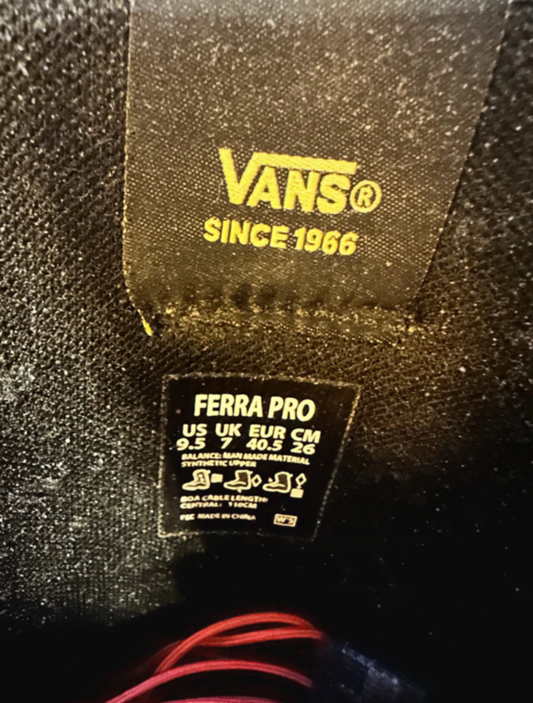 Scarponi snowboard Vans Ferra Pro donna tg. 40.5 usati