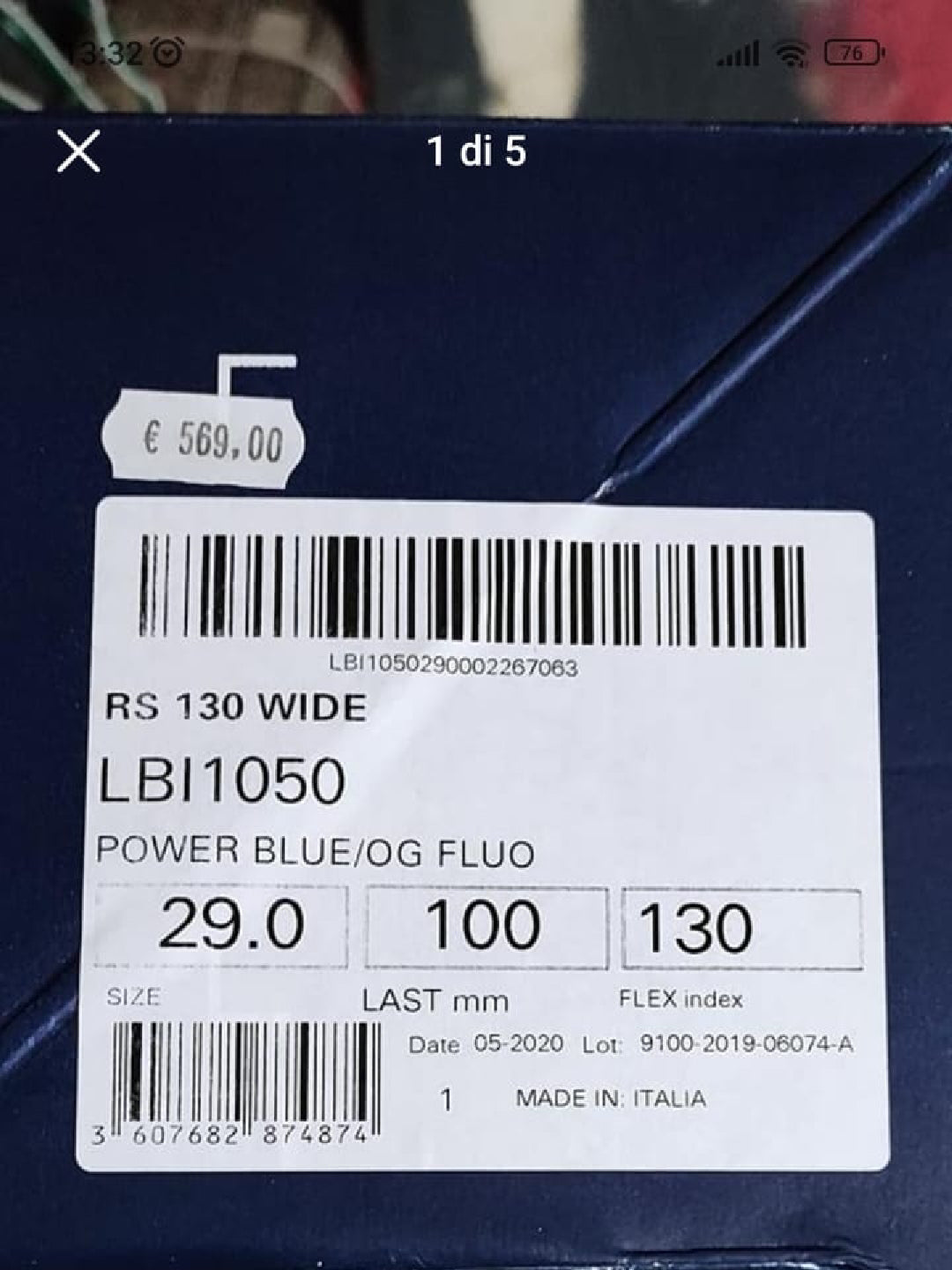 scarpone da sci Lange Rs 130 Wide tg. 29 usati