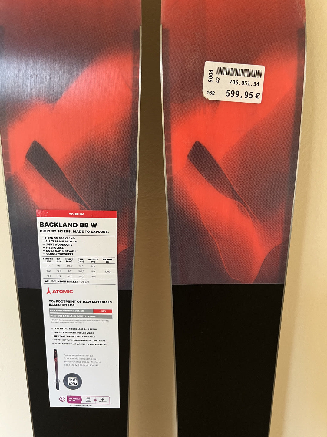 Sci Atomic Backland 88W 162 nuovi + pelli Atomic nuove