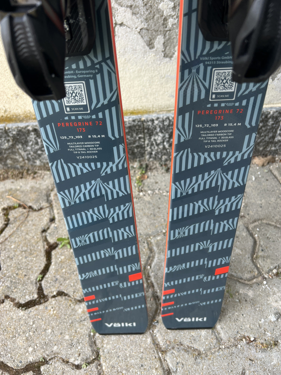 173cm sci Volkl Peregrine 72 Test r15.4 usati