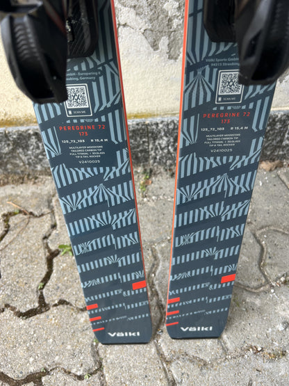 173cm sci Volkl Peregrine 72 Test r15.4 usati