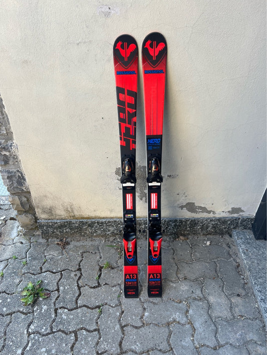 126cm sci Rossignol Hero FIS GSJ r13 usato 2024