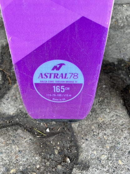 165cm Sci freeride Nordica Astral78 r15 usato N528