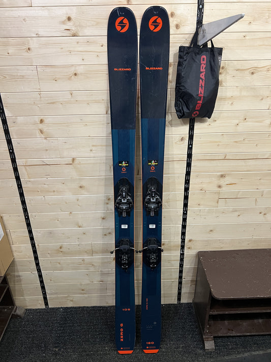 180cm Blizzard Zero G105 sci+attacchi+pelli (N3023) usati
