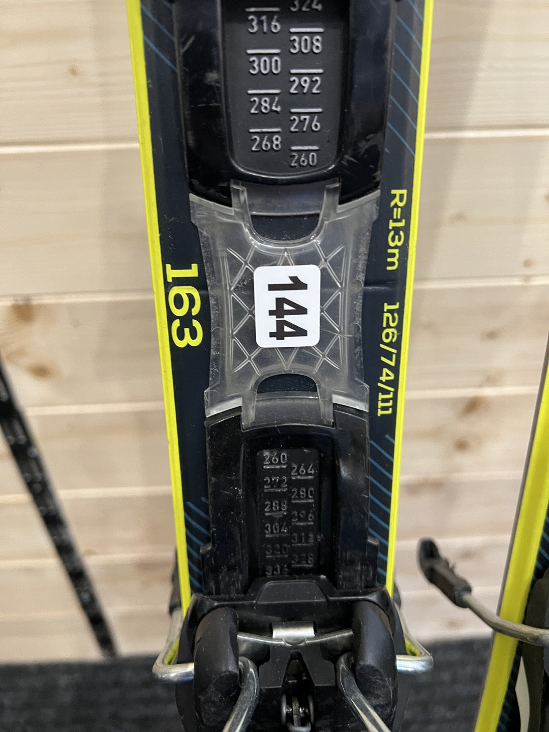 163cm sci Rossignol React RTX raggio 13m usati