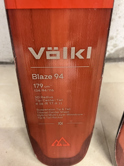 179cm Sci freeride Volkl Blaze 94 usato N1