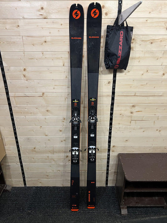 180cm Blizzard Zero G80 LT sci + attacchi + pelli usati