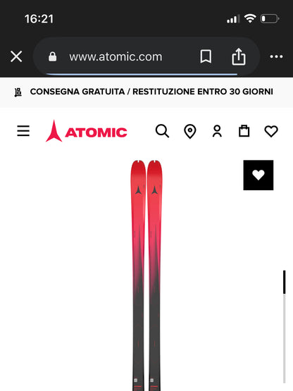 atomic backland 65 UL 151cm NUOVO