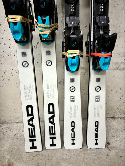 Set sci da gara Head e-GS ed e-SL usati in ottimo stato