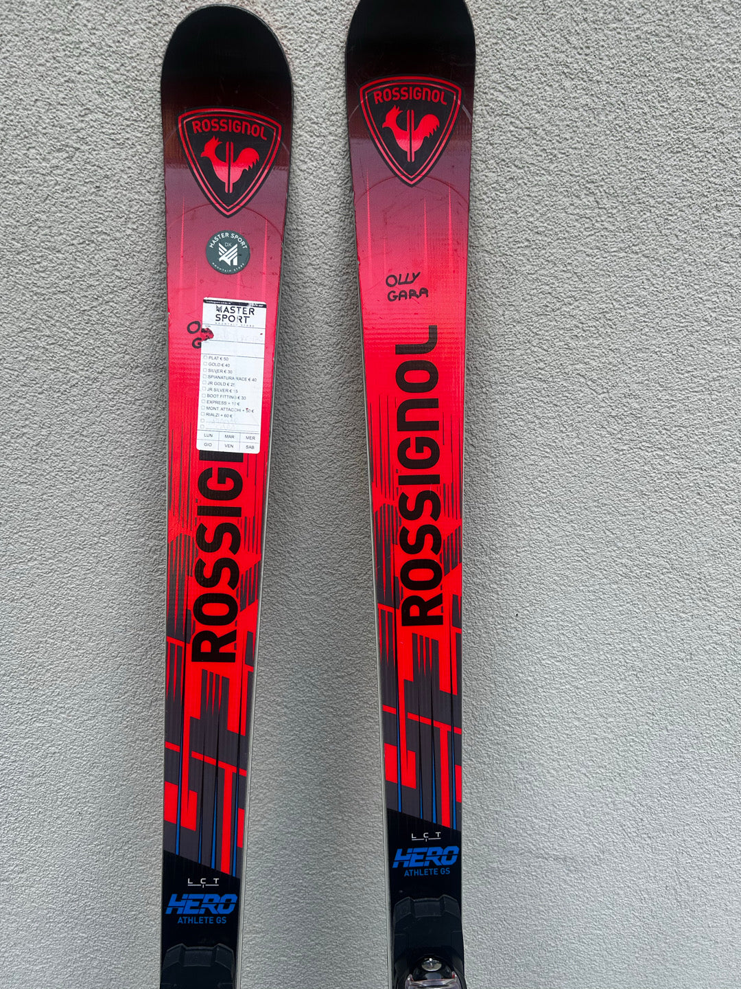 due paia sci GS Rossignol Gara 175 usati 25/26 usati