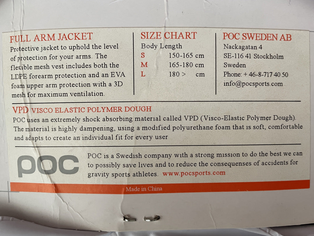 Corpetto paraschiena sci Poc tg. S usato