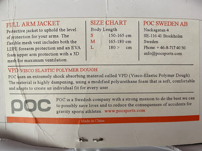 Corpetto paraschiena sci Poc tg. S usato